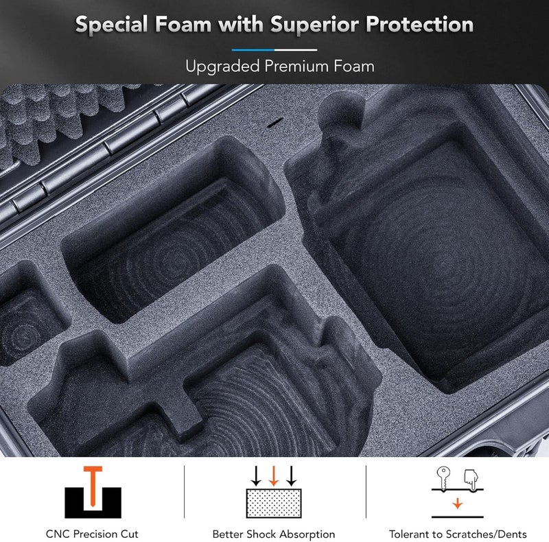 Lykus Titan FP110 Waterproof Hard Case for DJI Flip Drone and DJI RC 2/RC-N3, Support Up to 7 batteries [CASE ONLY] - Image 4